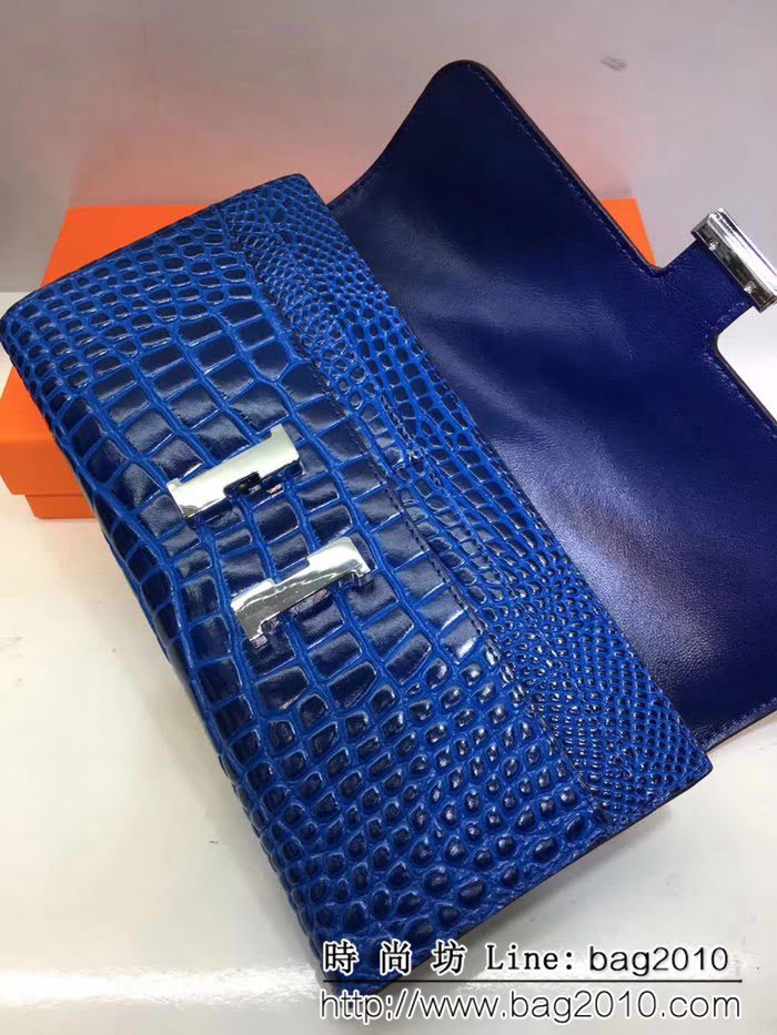 愛馬仕Hermès鱷魚紋 constance康斯坦錢包 凱莉手包 0AM1191